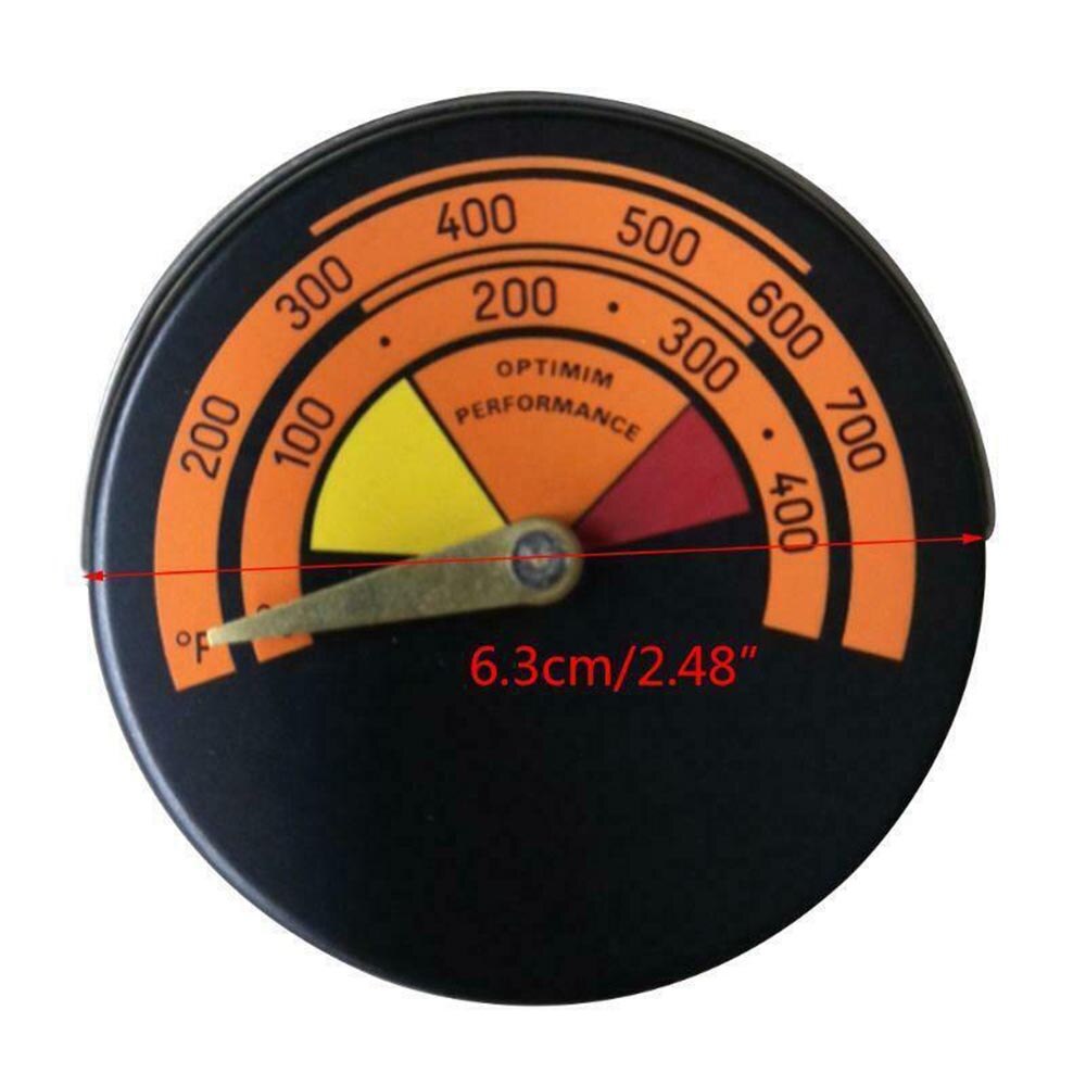 Termómetro para estufa de 63x9mm, medidor de temperatura para quemador de chimenea de leña, componentes de gran