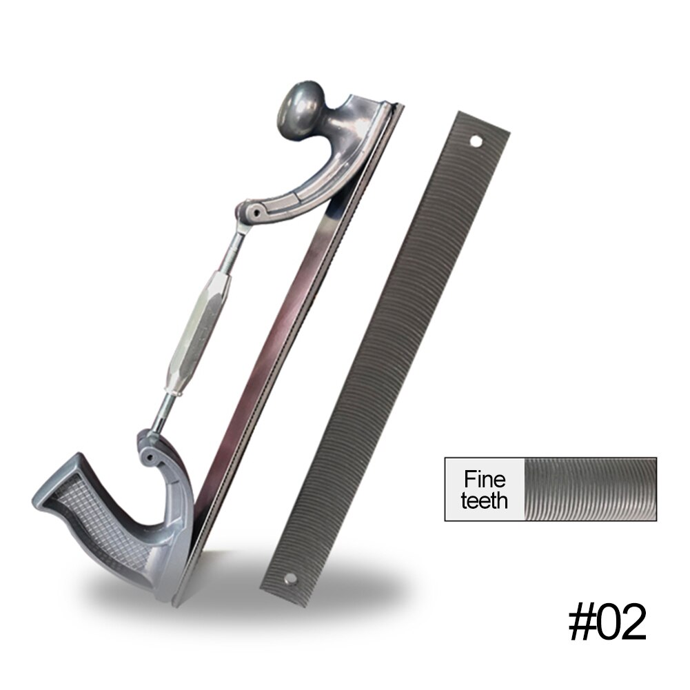 14" Adjustable Frame Milled Tooth Files Holder Car Body Polisher Metal Panel Polishing Curved Steel