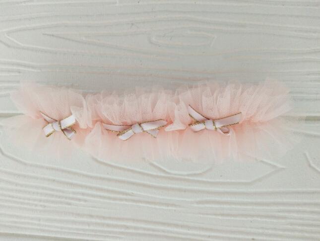 wedding garter Flower Pearl Garter Handmade Bowknot garter gatsby style plus size Elasticity garter: pink