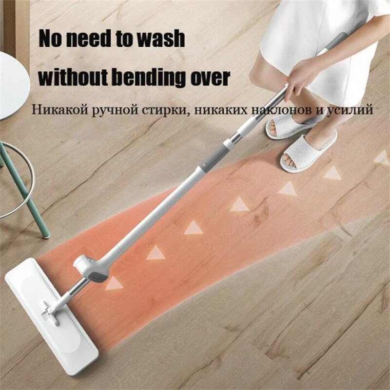 Balai serpillière en microfibre avec 3 pièces, tête rotative à 360 °, grattoir pour le nettoyage des sols, outils de cuisine à domicile
