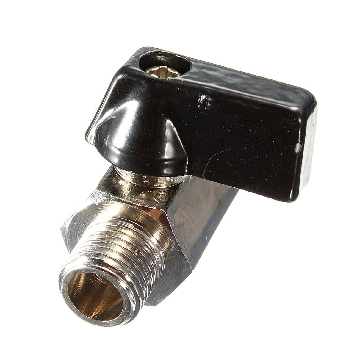 Chrome Brass 1/4inch Bsp Ball Valve Threads Tap Male to Female Air Compressor Hose