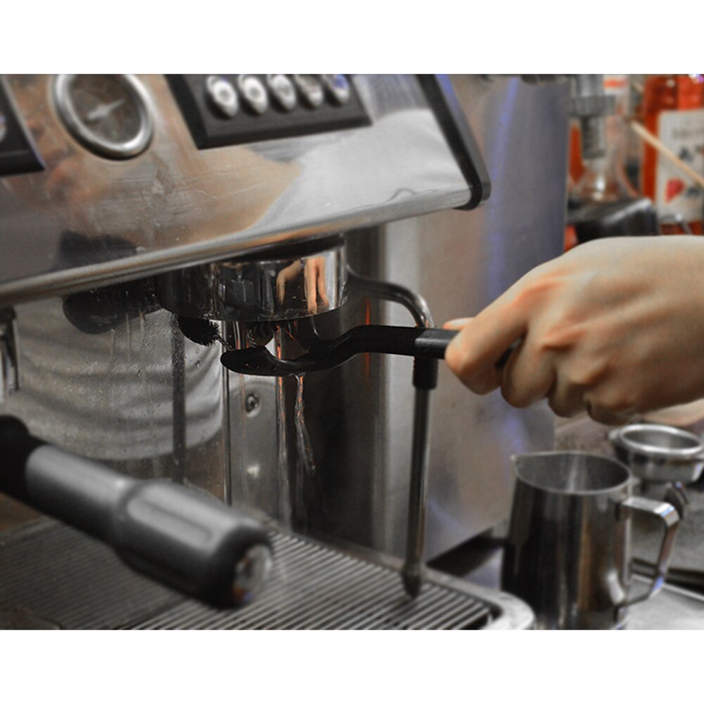 Semi-automatisk kaffemaskine rensebørste langt håndtag nylonrenser espressomaskine rengøringsbørste rengøringsværktøj til barista