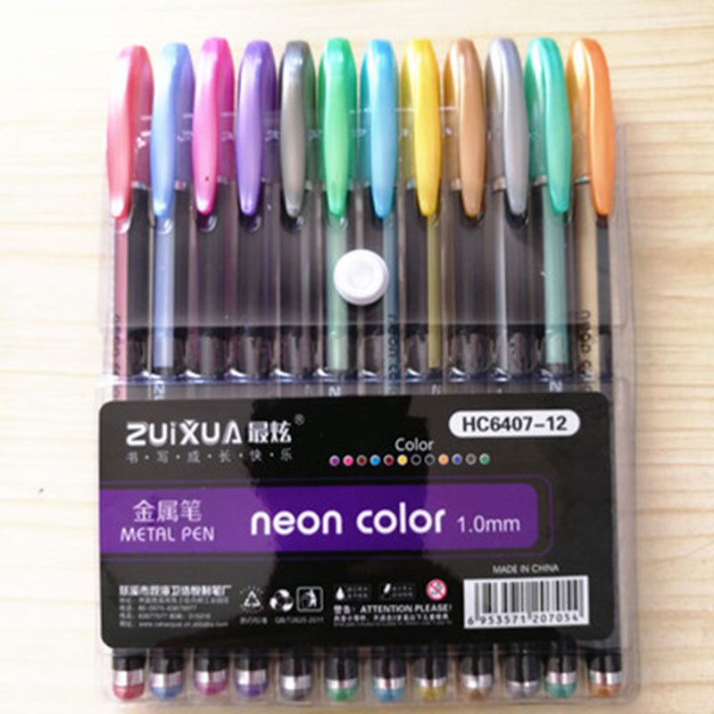 24 stks/set Markeerstift Fluorescerende Marker Pen 24 Kleuren Mark Pen Metalen Pen Briefpapier