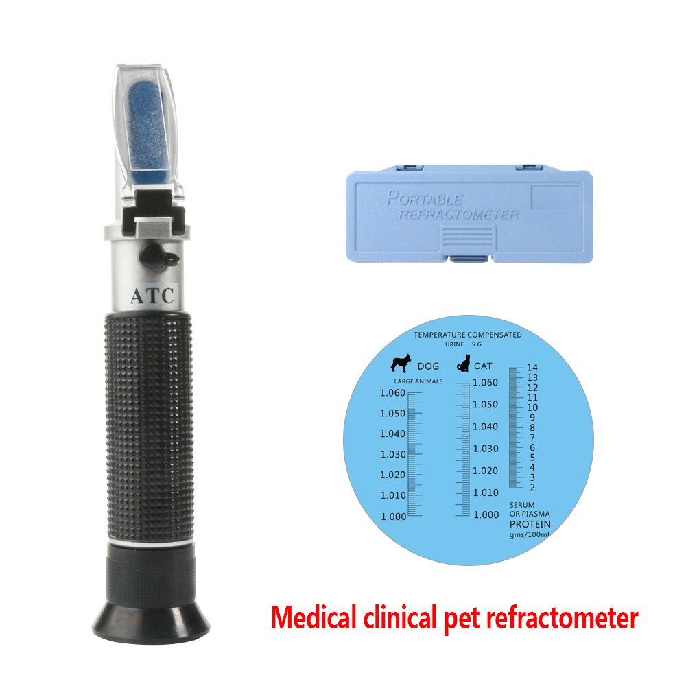 Portable Handheld ATC Animal Clinical Refractometer Pet Urine Tester with 1.00-1.06 Measuring Range Dog & Cat Refractometer