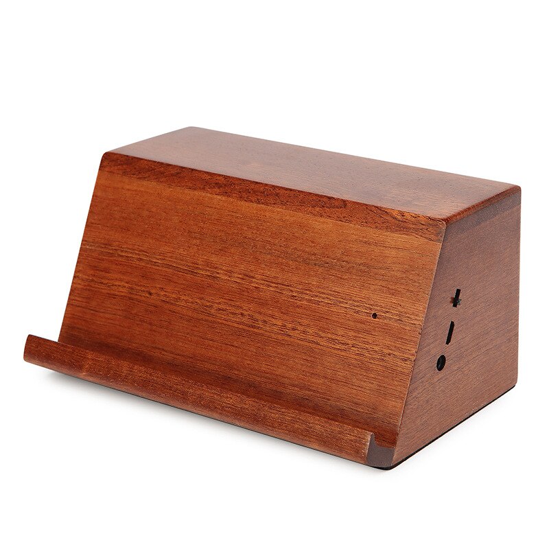 Houten Bluetooth Speaker Draadloos Opladen Bluetooth Inductie Speaker Smart Speaker Draadloze Opladen Inductie Speaker: Sapele