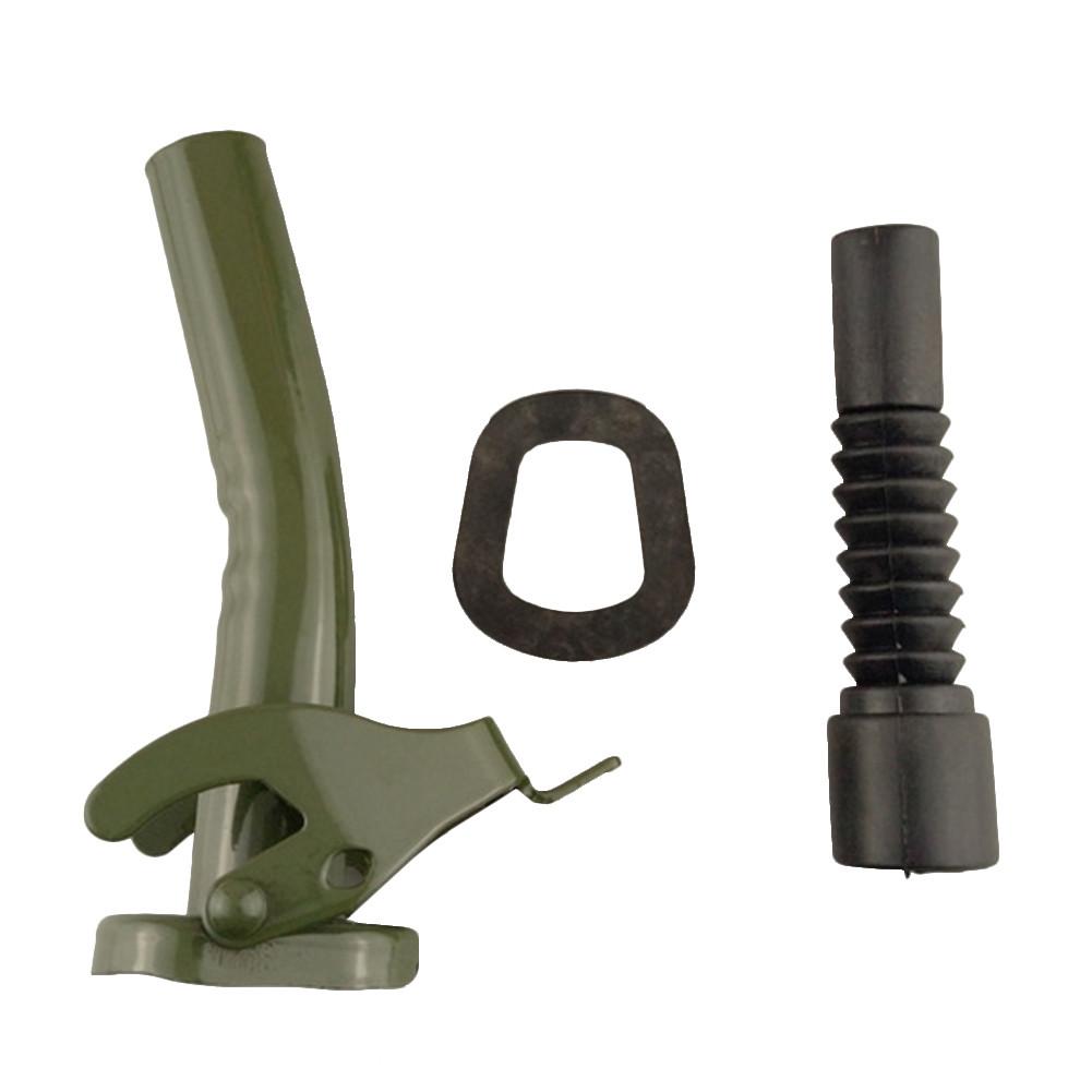 Metal Spout Flexible Durable Pouring Spout with Free Fuel Nozzel Car Wash &amp; Maintenance for 5/10/20L Jerry Cans Dark Green