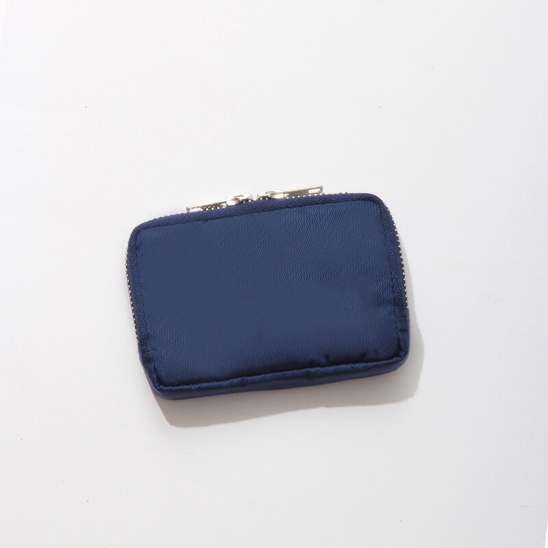 Japanische Männer Brieftasche Kurze Brieftasche Nylon Tuch lässig Schüler Brieftaschen Jugend Geldbörse Visitenkarte Halfter Neue Wasserdichte Lagerung Tasche: Dunkelblau