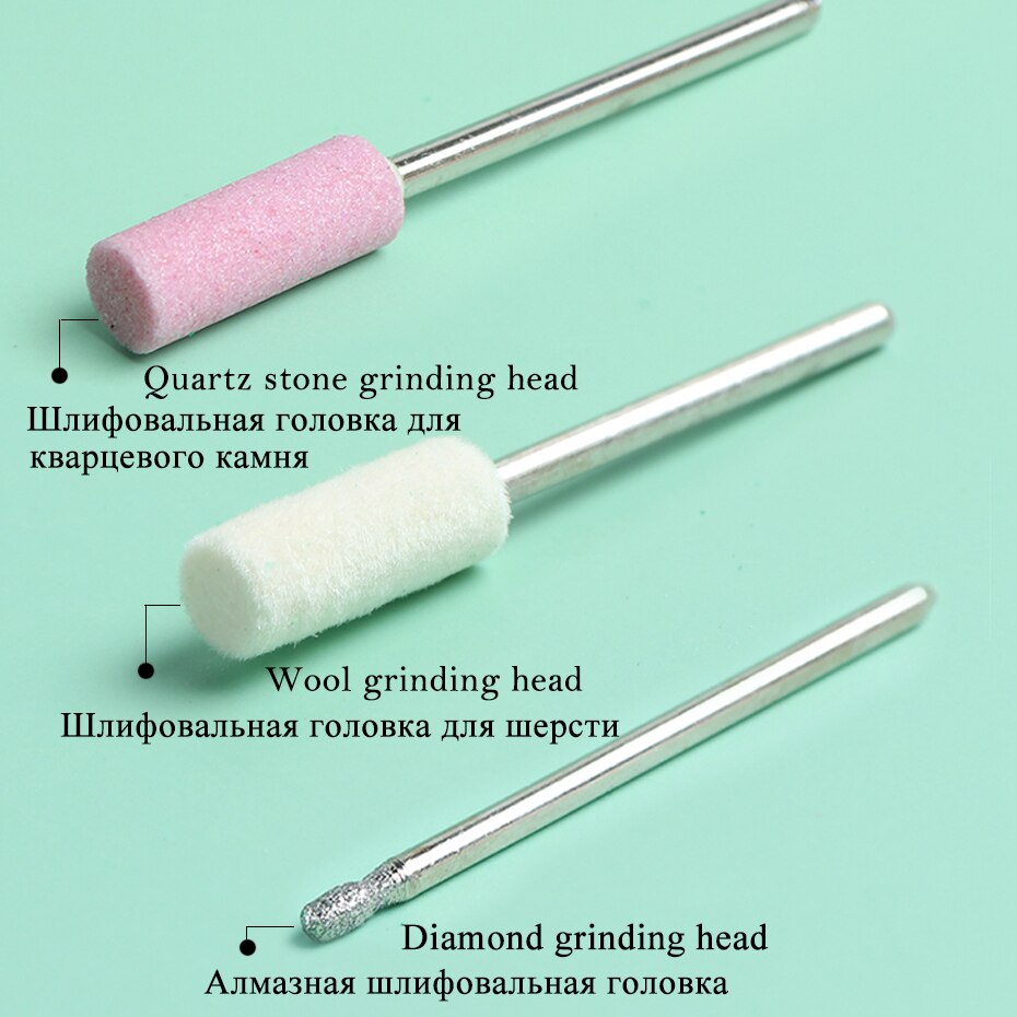 Cortadores para manicura, cortador eléctrico de lana, cuarzo, diamante, juego de herramientas para uñas, eliminación de esmalte de Gel y pedicura, SA1560
