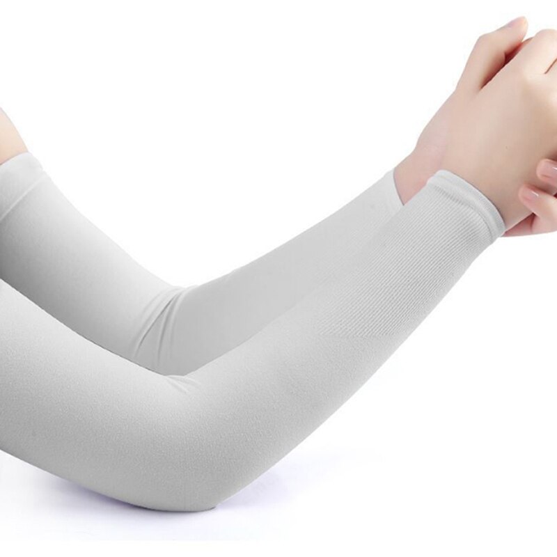 Femmes gants UV soleil protéger anti-dérapant glace soie manches bras manches en plein air crème solaire manchette été hommes en plein air équitation mitaine: style3