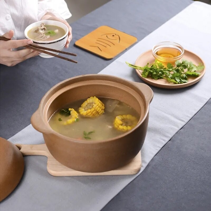 Cocotte argile cocotte résistant aux hautes températures ménage flamme nue non émaillée femme enceinte bébé ragoût Pot soupe bouillie
