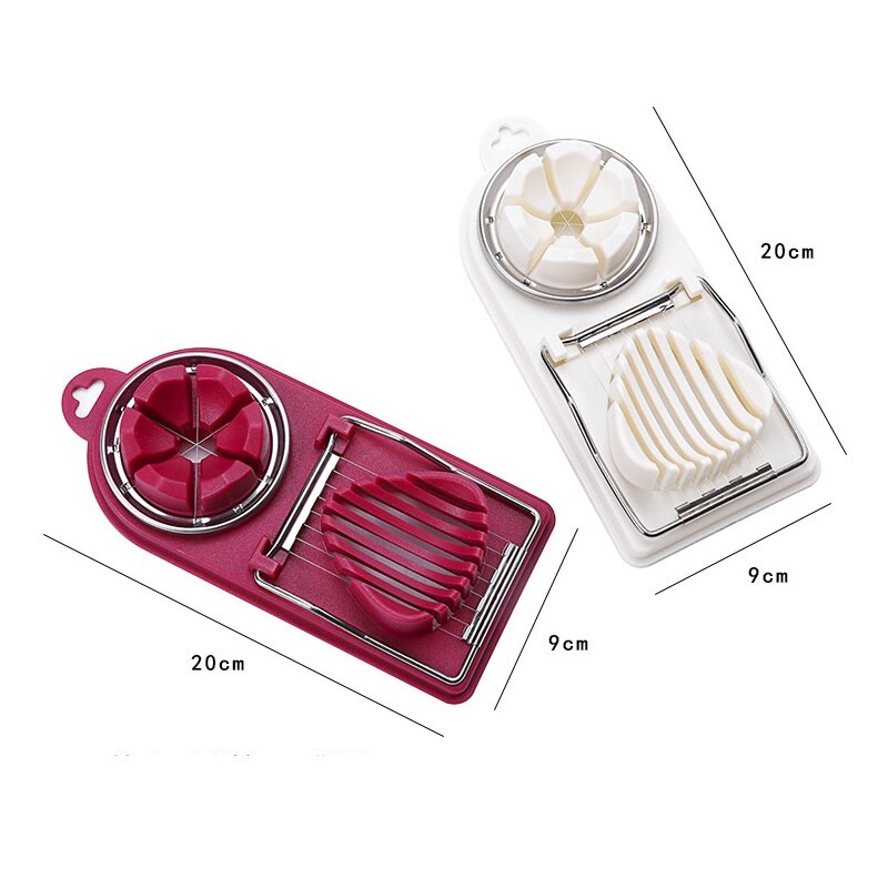 Multi-function Egg Cutter Stainless Steel 2-in-1 Egg Cutting Device Cheese Kiwi Banana Luncheon Meat Slicer Kitchen Tools