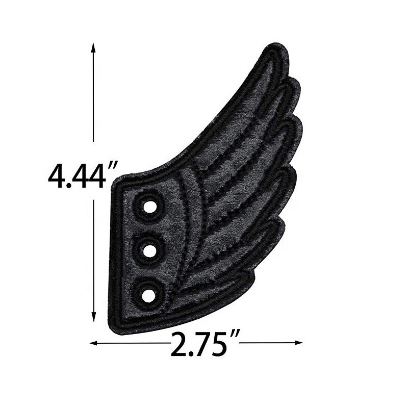 3 par personlighed pu læder skøjte små flagermus engel vinger sko vinger ornament marathon sneakers sko diy indretningstilbehør