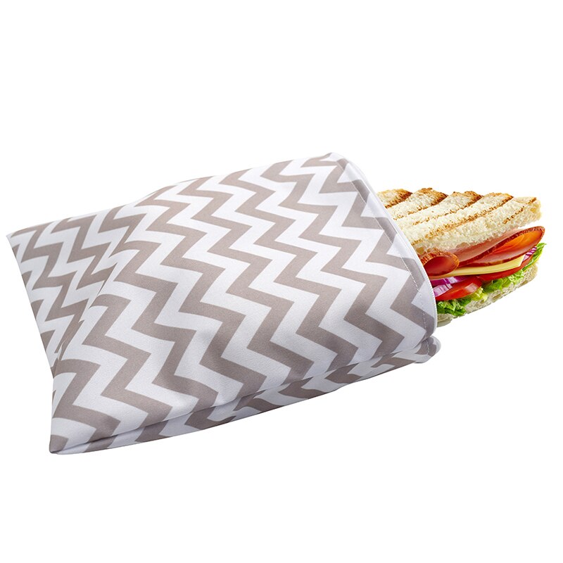 3 unids/set reutilizables bolsa impermeable pan Sandwich bolsa para campamento de la escuela.