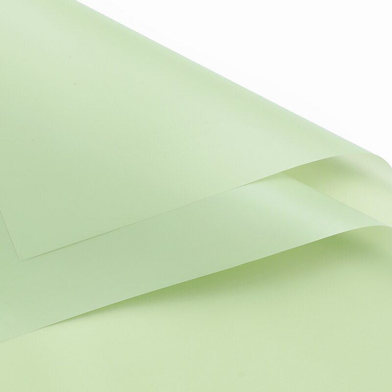 20 Stks/pak Mist Papieren Bloem Inpakpapier Bloem Diy Materiaal Doorschijnend Effen Kleur Waterdichte Koreaanse Bloem Inpakpapier: Matcha green