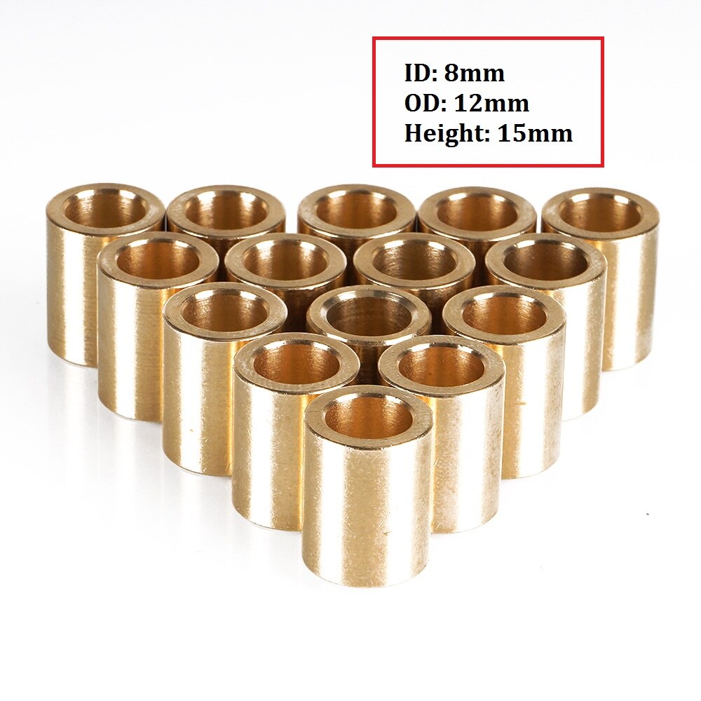 Självsmörjande kopparhylsa speciallager glid 3d skrivare delar metallurgi bussning mässing delar tillbehör 8*12*15mm