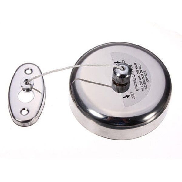 304 Stainless Steel Retractable Single Clothes Line Dryer Laundry Indoor Outdoor