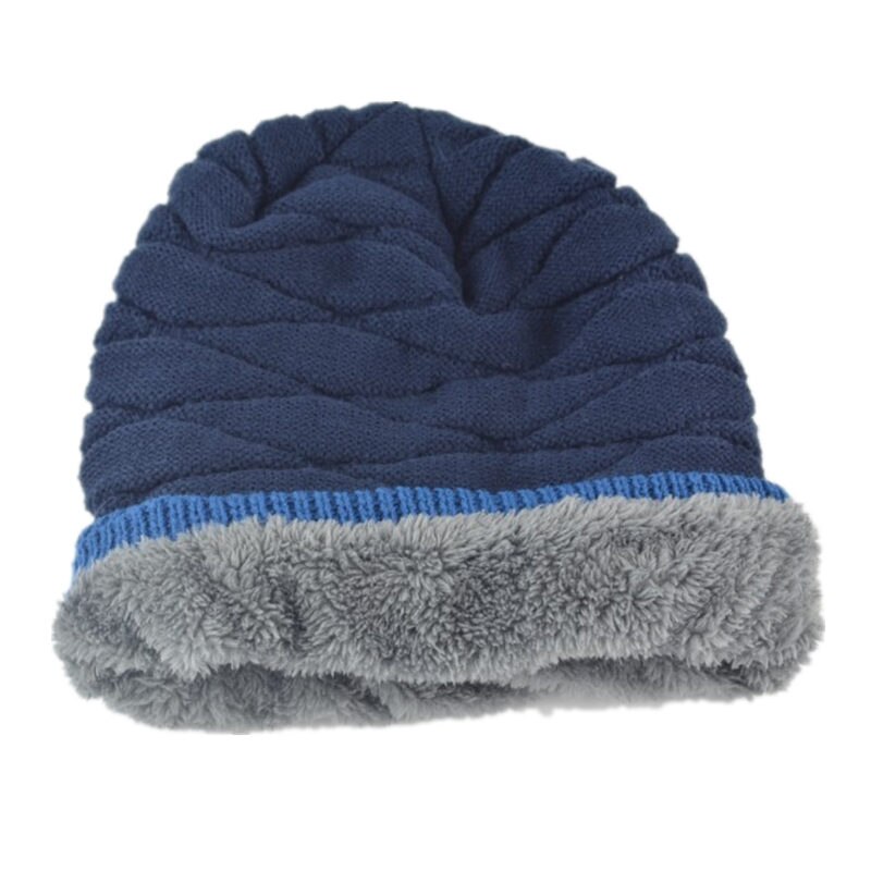 Unisex Voegen Fluwelen Mutsen Warme Gebreide Muts Man En Vrouwen Winter Hoed Effen Kleur Elastische Stijlen Cap Klassieke Winter baret