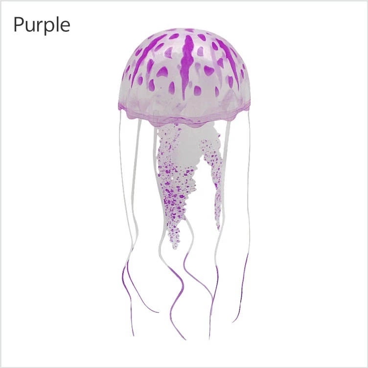 Künstliche Aquarium Ornament leuchtende Quallen Silikon schwimmende fluoreszierende Aquarium Ornamente Unterwasser Landschaftsbau Dekor