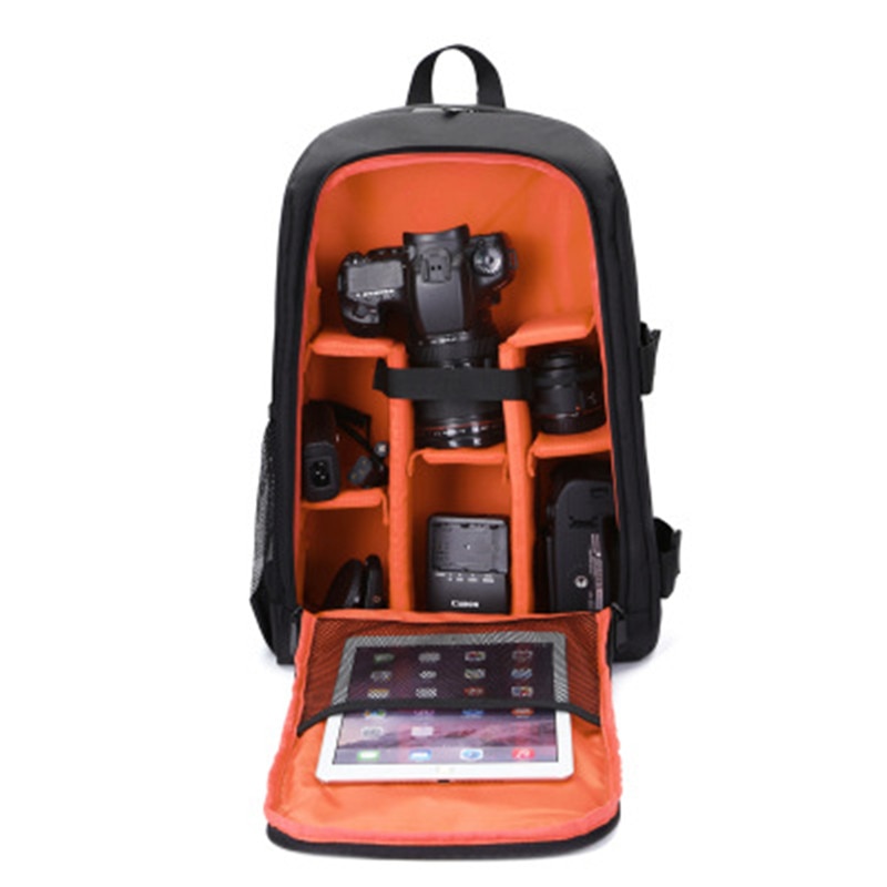 Colorful Outdoor camera bag SLR digital camera bag waterproof and wear-resistant backpack: Orange