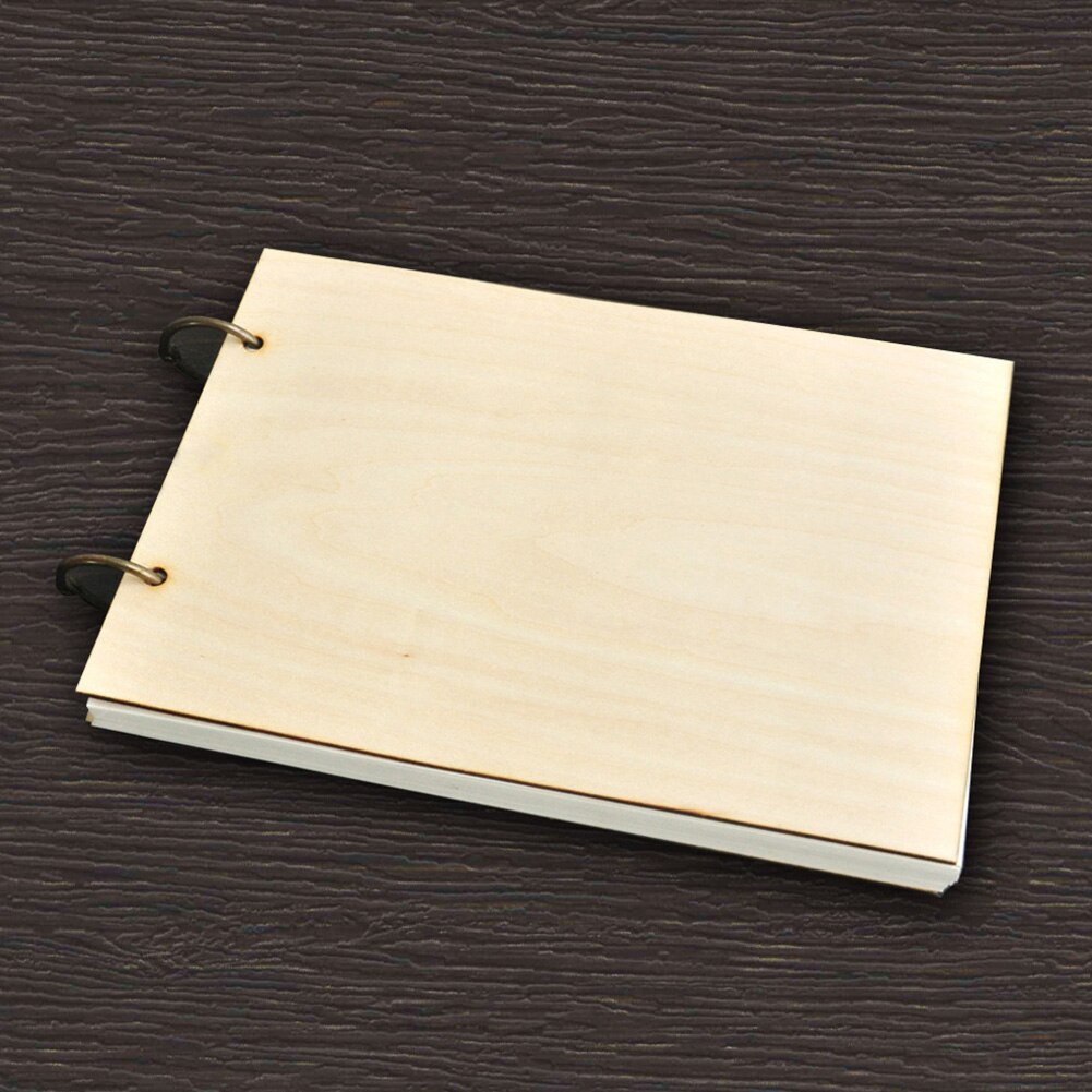 Kalligrafi bröllop gästbok rustika träsidor bröllopsdekoration vintage blank journal datum par namn gästbok