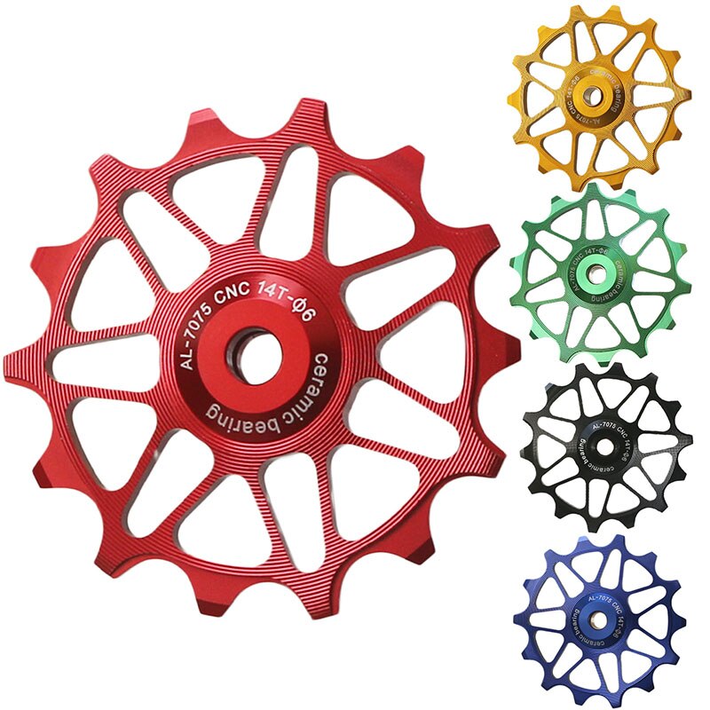 Rueda Jockey de bicicleta 12T 14T, desviador trasero, polea de cerámica, rodillo guía de bicicleta de carretera para Shimano Sram GX XX1 X01 Eagle NX 12 velocidades
