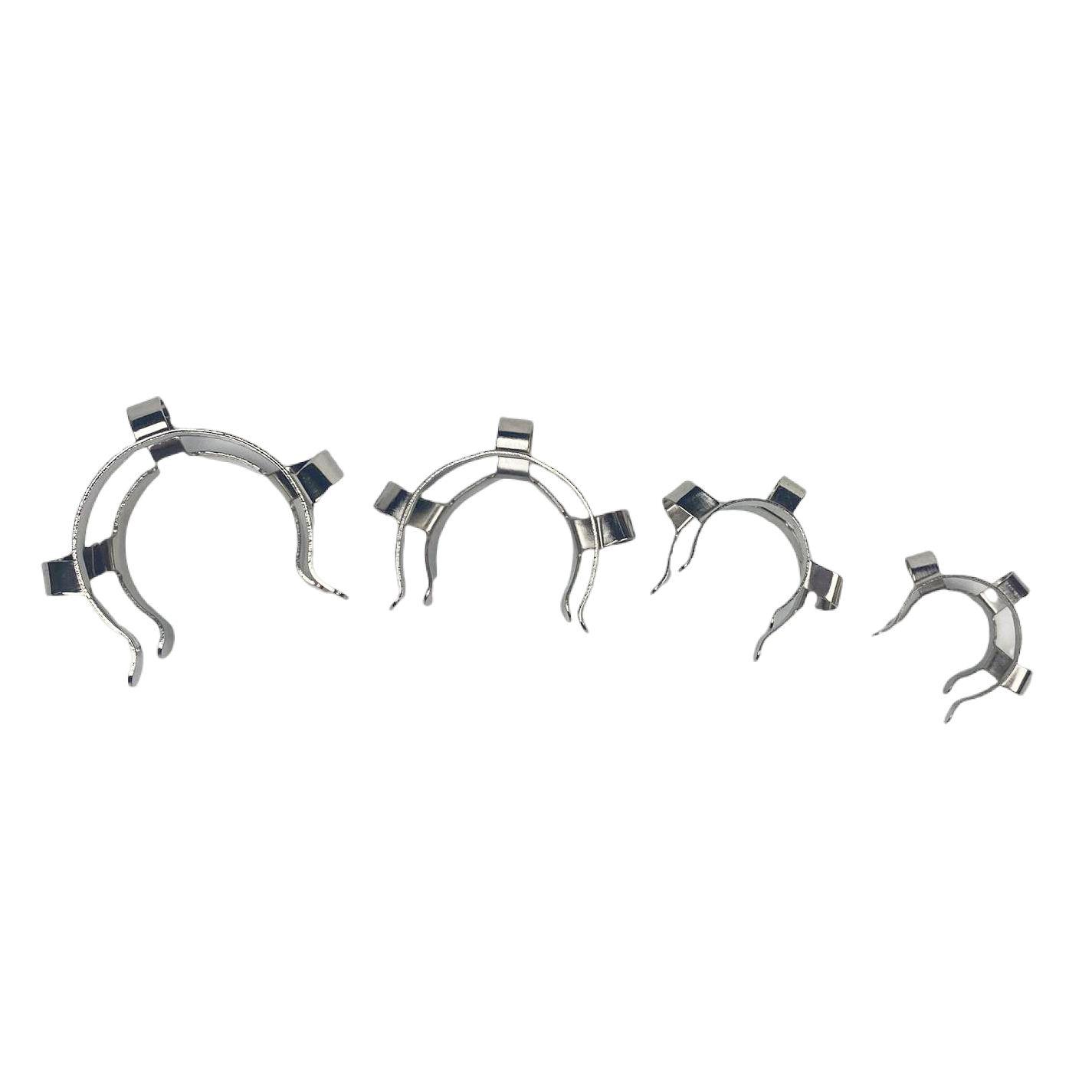 Abrazadera en forma de cono para adaptador de vidrio, juntas de acero inoxidable 304, 14 #19 #24 #29 #34 #45 #