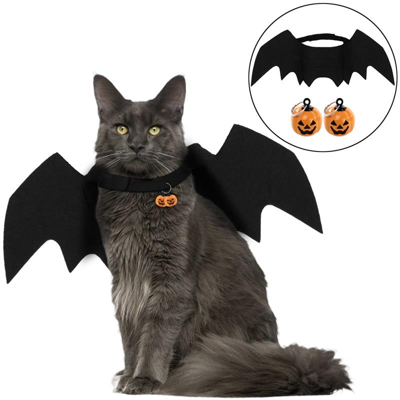 Halloween 1Pc Grappige Katten Cosplay Kostuum Halloween Huisdier Vleermuis Vleugels Kat Vleermuis Kostuum Fit Party Honden Katten Spelen Huisdier accessoires