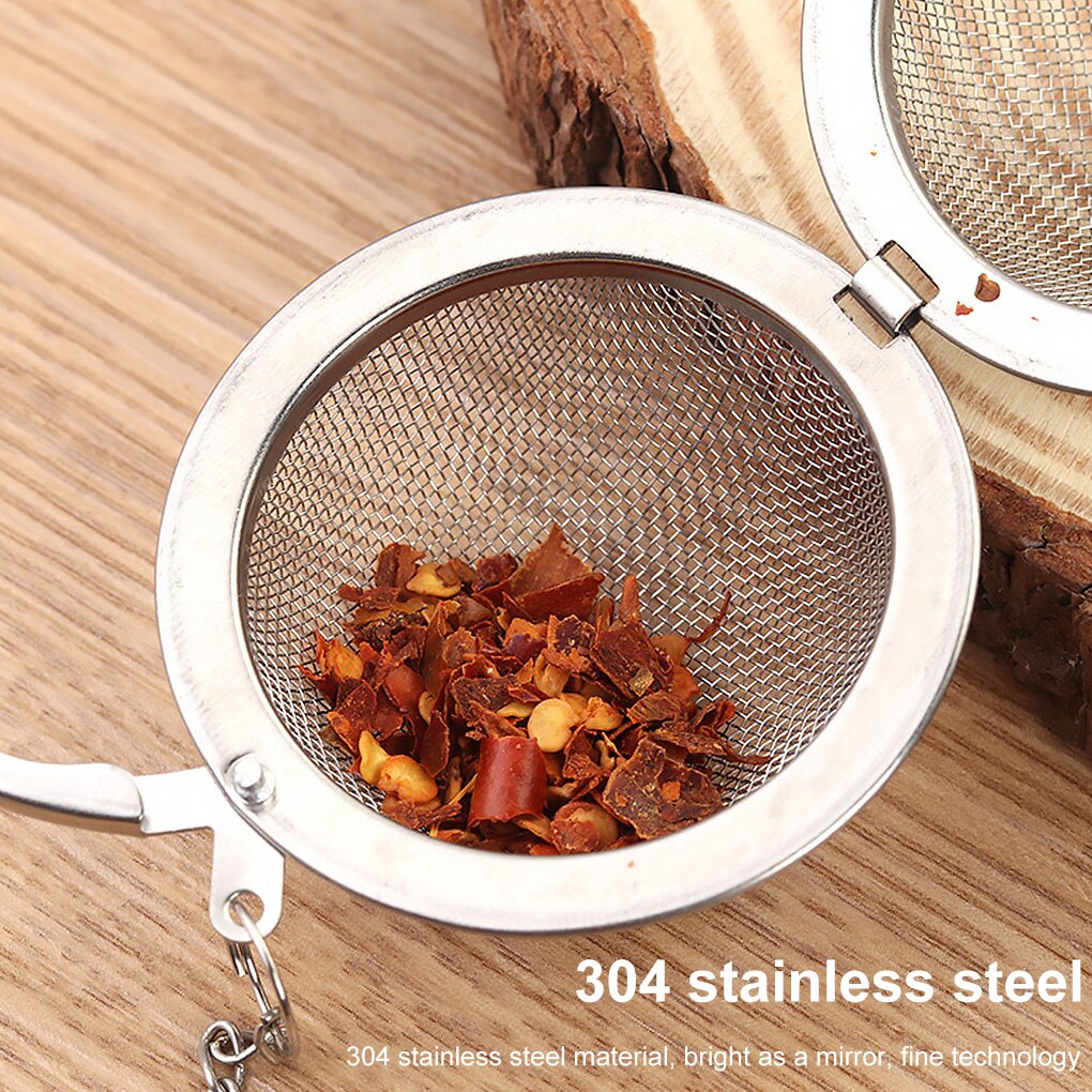 Stainless Steel Mesh Tea Ball with Chain Tea Infuser Strainers Interval Diffuser for Drain Rinse Coffee Rice