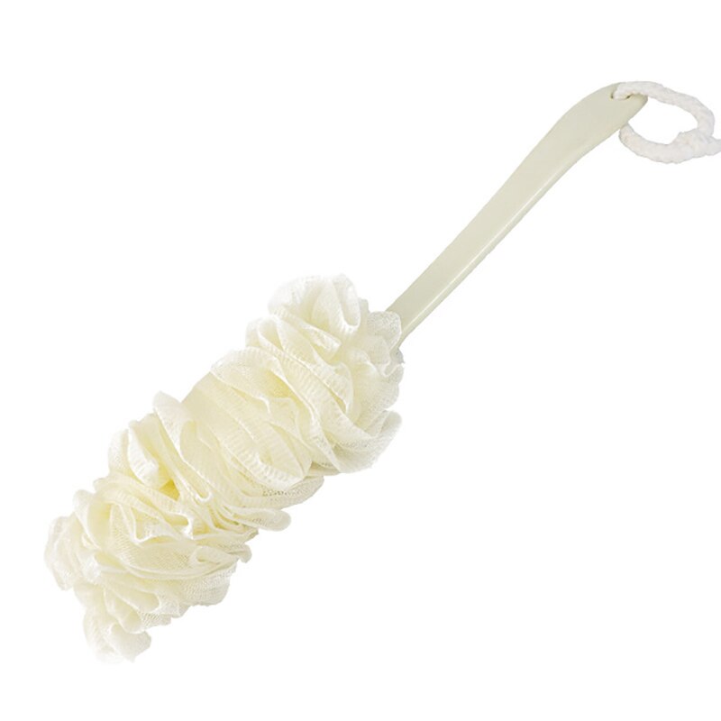 Large Long Handle Bath Brush Shower Bath Rub Bath Bath Artifact Soft back brush shower: White