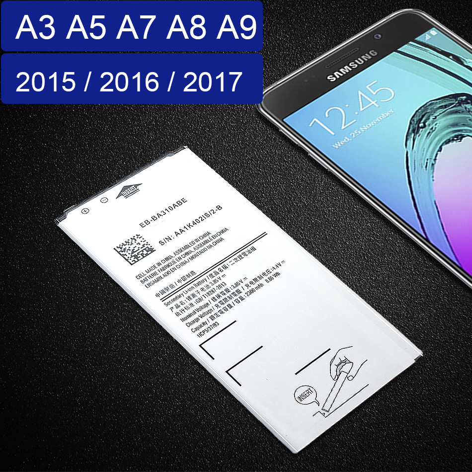 Batería para Samsung A3 A5 A7 de EDICIÓN DE A300 A310 A320 A500 A510 A520 A700 A710 A720 EB-BA310ABE para Galaxy A8 A9