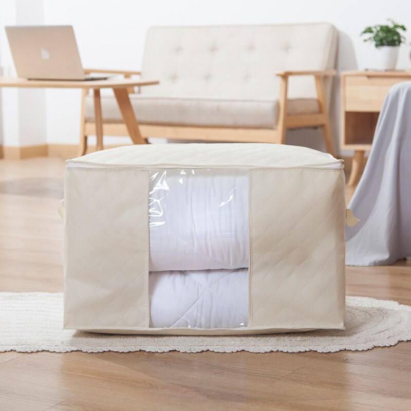 Icke-vävt tyg täcke förvaring väska hem kläder täcke kudde filt förvaringsväska resor bagage arrangör dampproof sortering bag: 5