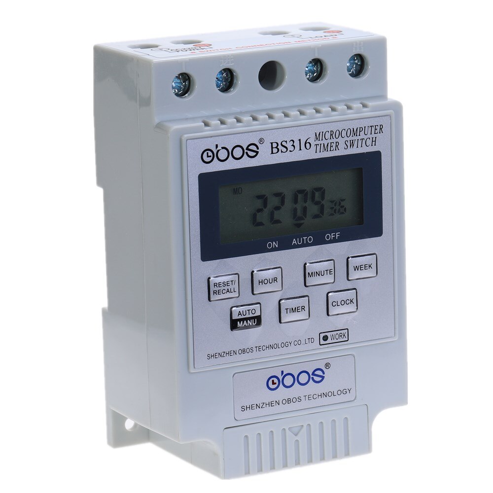 Interrupteur de minuterie numérique, AC 220V 50HZ/60HZ 25a, Rail Din, KG316T,