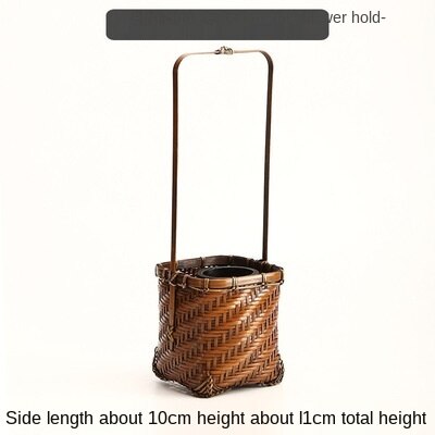 BAODETEA fiore di bambù cerimonia del tè decorazione cinese Zen sala da tè studio Hotel bambù tessitura composizione floreale cesto di fiori: A