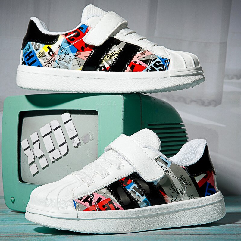 Casual Children Sneakers Kids Shoes Boys Flats Soft Comfortable Non-Slip Classic White Trainers Zapatillas Niño