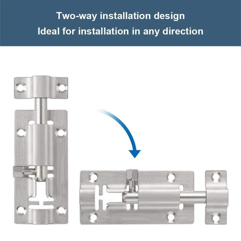 Stainless Steel Door BoltFurniture Door Bolts Inch Locks Sliding Security Door Steel Chain Latch Stainless For Gate Hardwar Y9B2