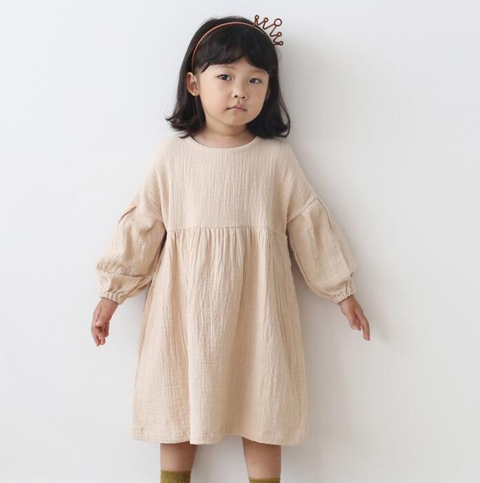 Vestido de verano para niñas, ropa de lino con volantes, Princesa, novedad de verano,: cream-colored / 2T