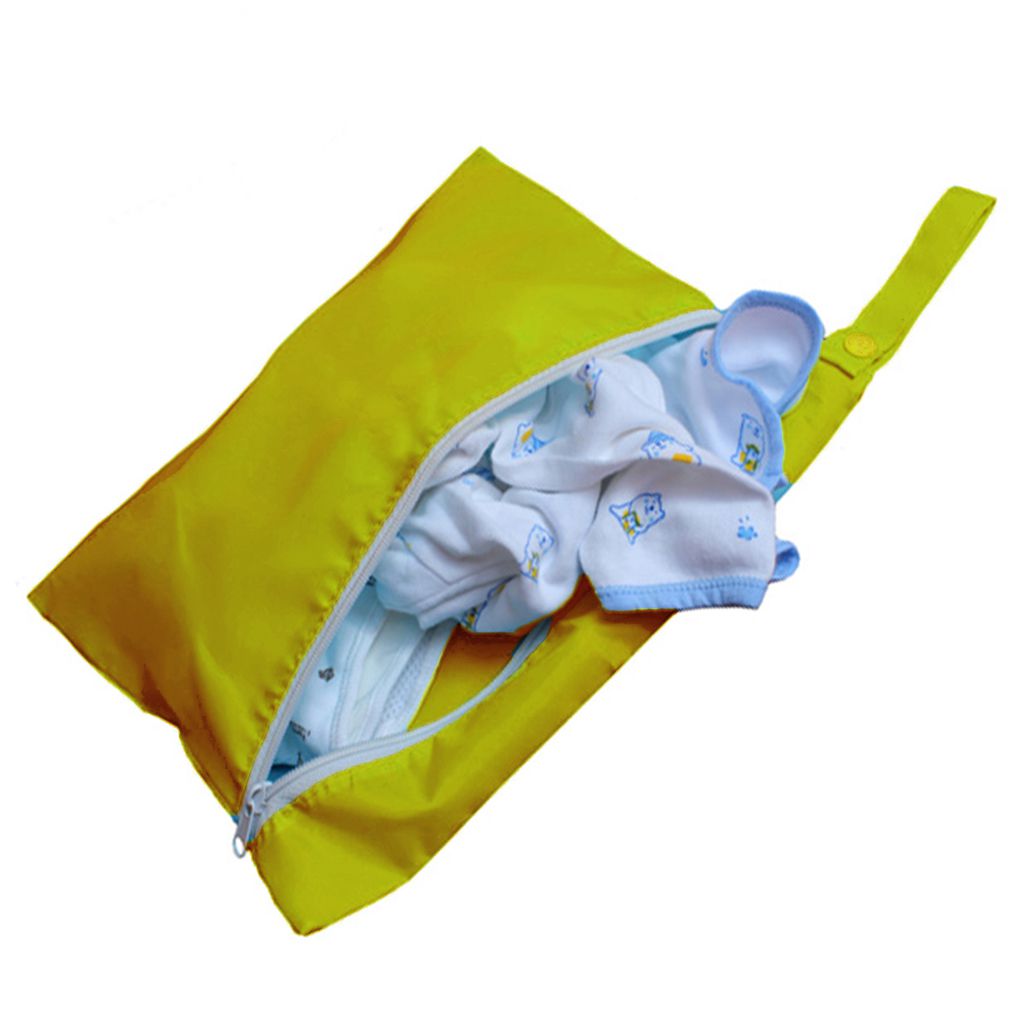 1PC Baby Out Dirty Clothes Pouch Folding Dirty Clothing Storage Bag Baby Diaper Bags: yellow