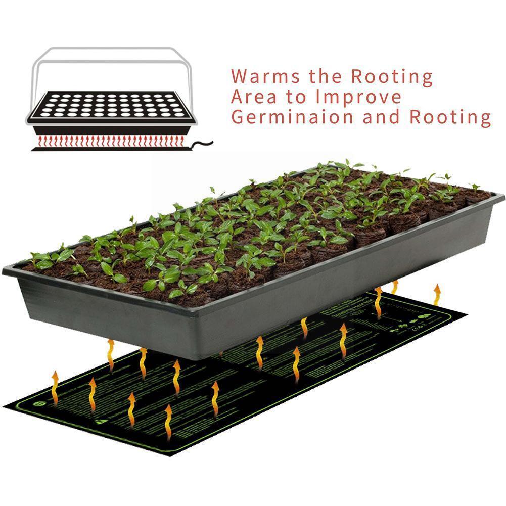 Waterproof Seedling Heating Mat Adjustable Temperature Pad Mat Nursery Germination Controller Garden Supplies Seed Plant Wa C9a1