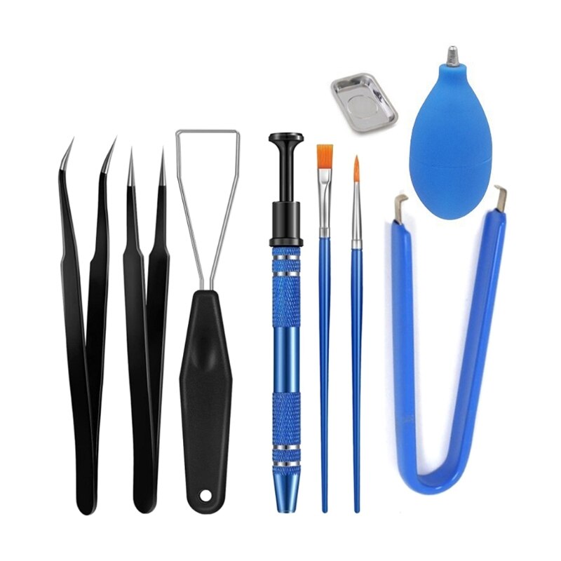 Electronic Component Grabber IC Chip Metal Grabber Claw Pickup Holder 4 Claw Electronic Catcher for Kailh Gateron Cherry: 8-piece set