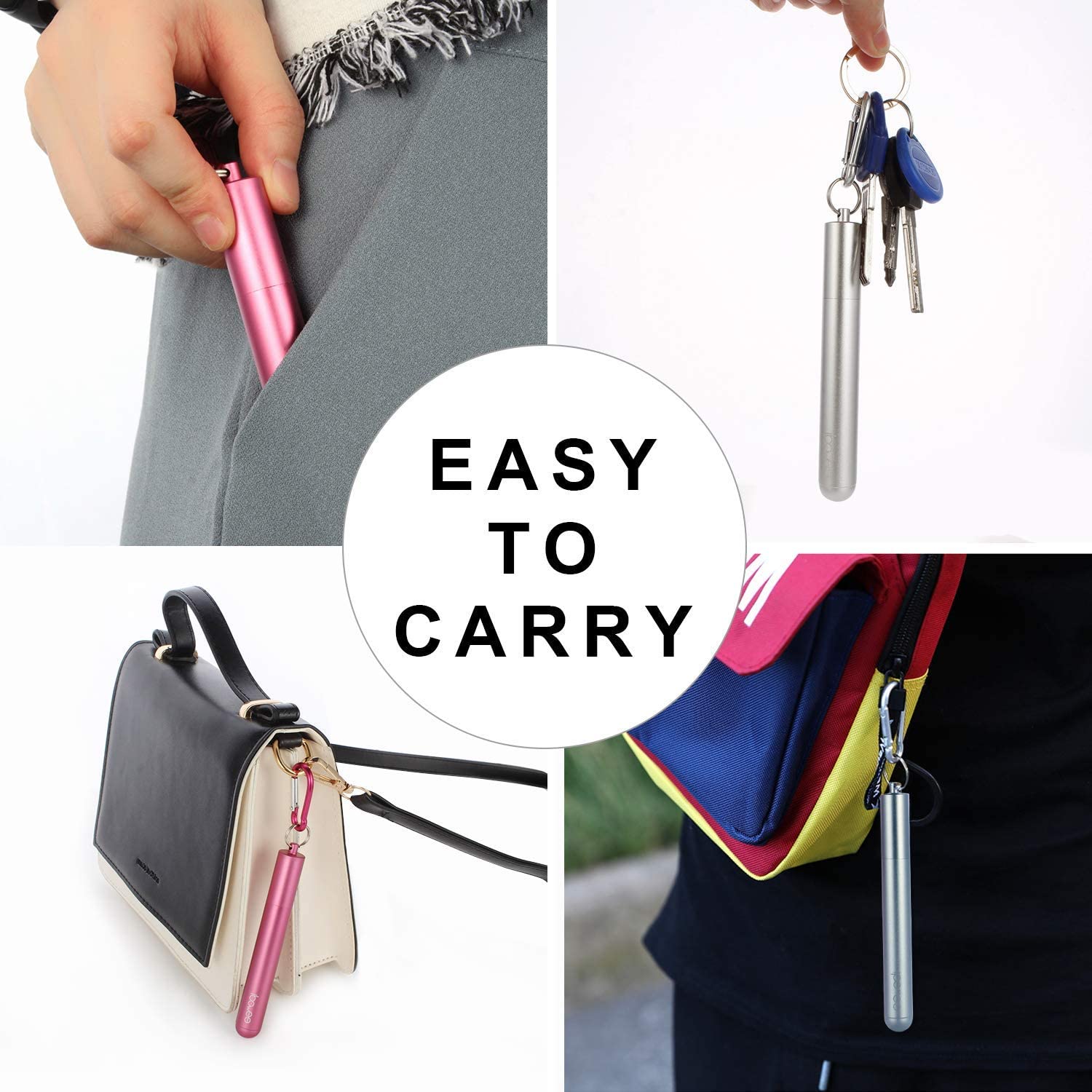 Collapsible Reusable Straw Portable Stainless Steel Telescopic Metal Drinking with Case and Brush for Travel Outdoor