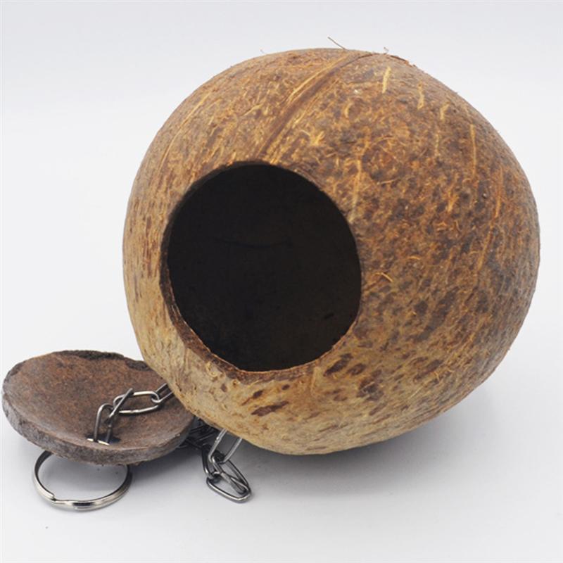 1pc Bird Nest Coconut Shell Nest House Bird Cage Toy for Budgerigar