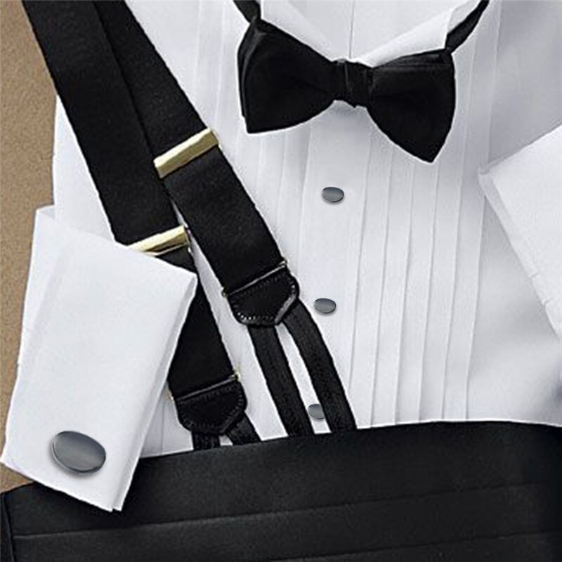 Hawson marca abotoaduras e parafusos definir moda & alta qualidade masculino ferro preto abotoaduras para smoking