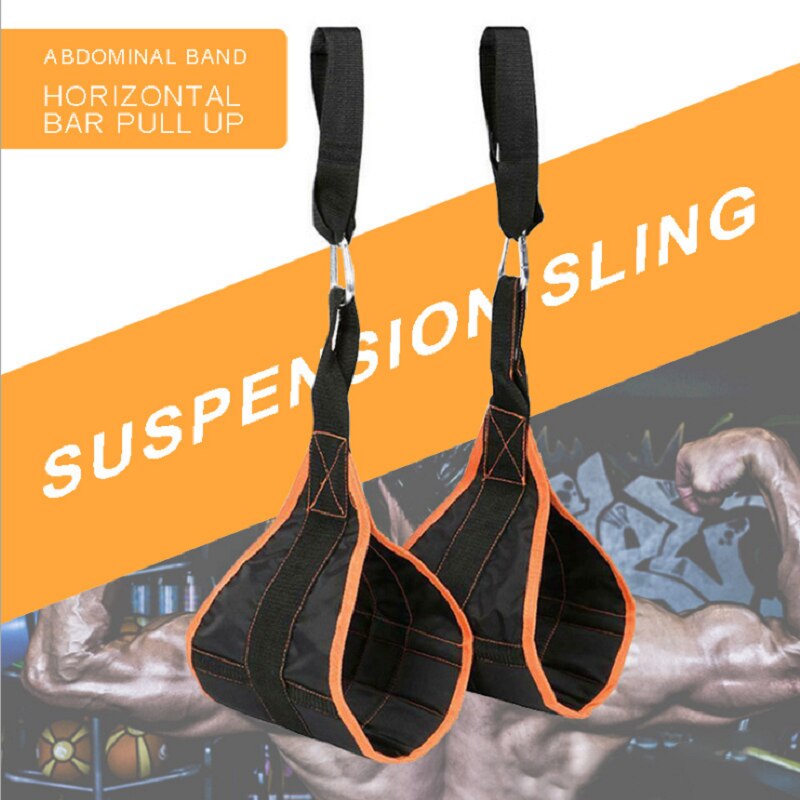Sport justerbare ab stropper til pull up bar hængende abdominale slynger heavy duty rem og neopren polstret hjemmet gym core træning