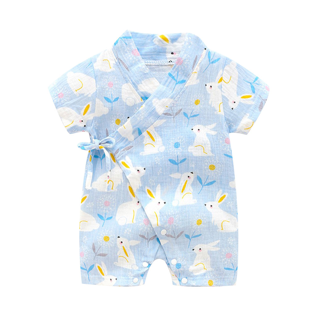 Baby Pyjama Pasgeboren Baby Baby Boy Meisjes Konijn Garen Robe Kimono Romper Jumpsuit Nachtkleding Детская Пижама: A / 59 