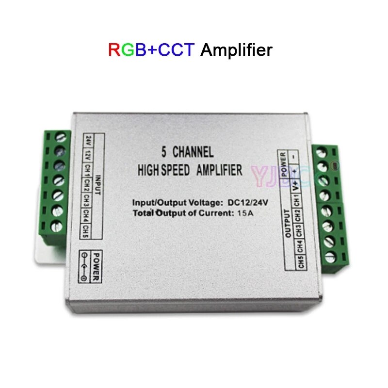 Aluminum 12A/15A/24A/30A Led Amplifier Power Signal Repeater Light Controller DC12V 24V For RGB/RGBW/RGB+CCT 5050 3528 Led Strip: 15A RGB CCT
