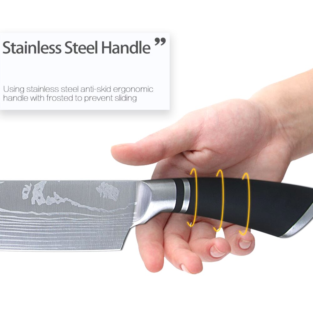 Kitchen Knife Chef Knife 8 Inch Pro Japanese Chef's Nakiri Knife Stainless Steel Santoku Meat Cleaver Beef knife With Cover