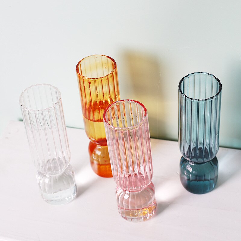 Nordisk glassvase små glassvaser blomsteroppsats hjemmedekorasjon tilbehør moderne stue glass ornament