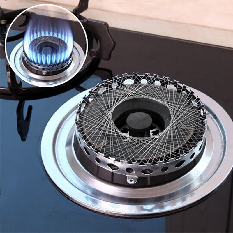 Rejilla de acero inoxidable para cocina a Gas, a prueba de viento, ahorro de energía, funda circular, accesorios de cocina