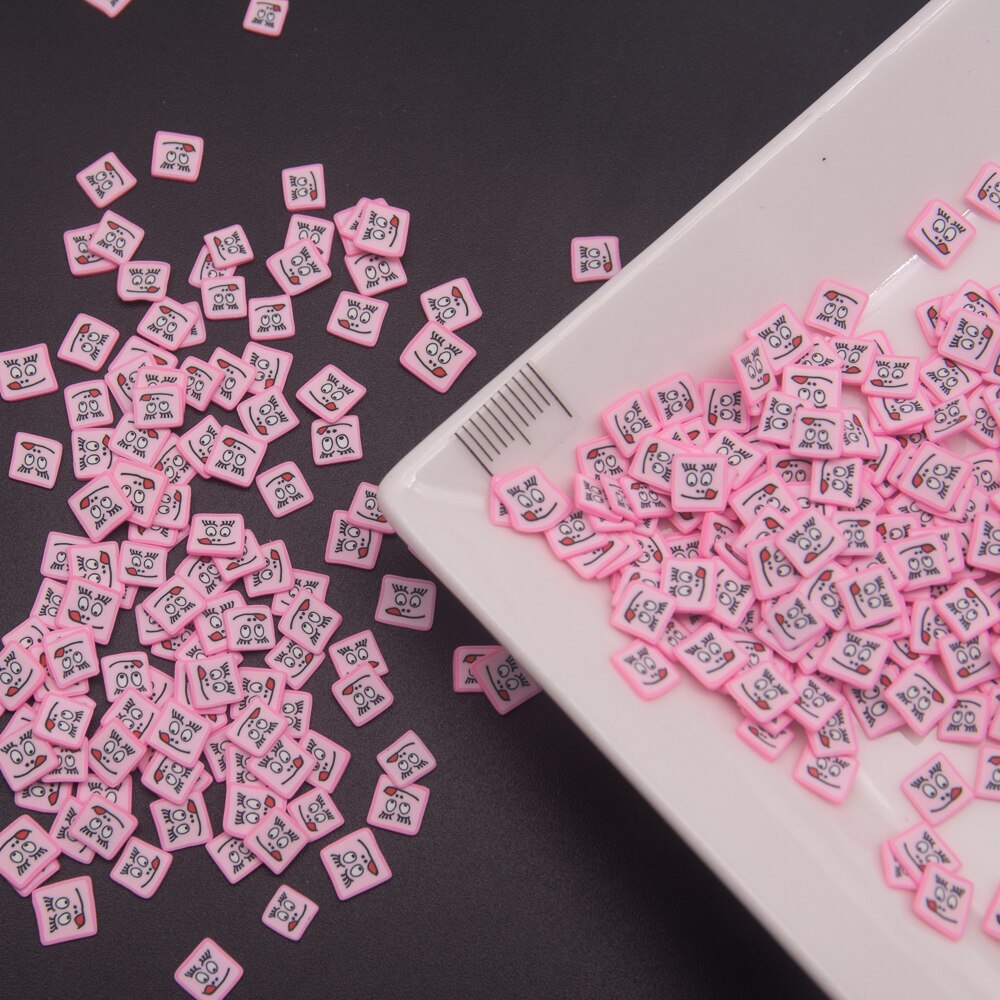 65g Love Envelope Shape Polymer Clay Slices Sprinkles for Phone Decoration,Scrapbook Shaker Card DIY,Filler Filling: 6