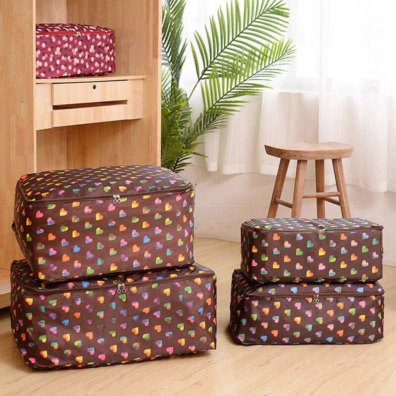 Foldable Oxford Cloth Storage Bag Clothing Bedding Blanket Quilt Closet Organizer Box Cabinet Wardrobe Container With Handles